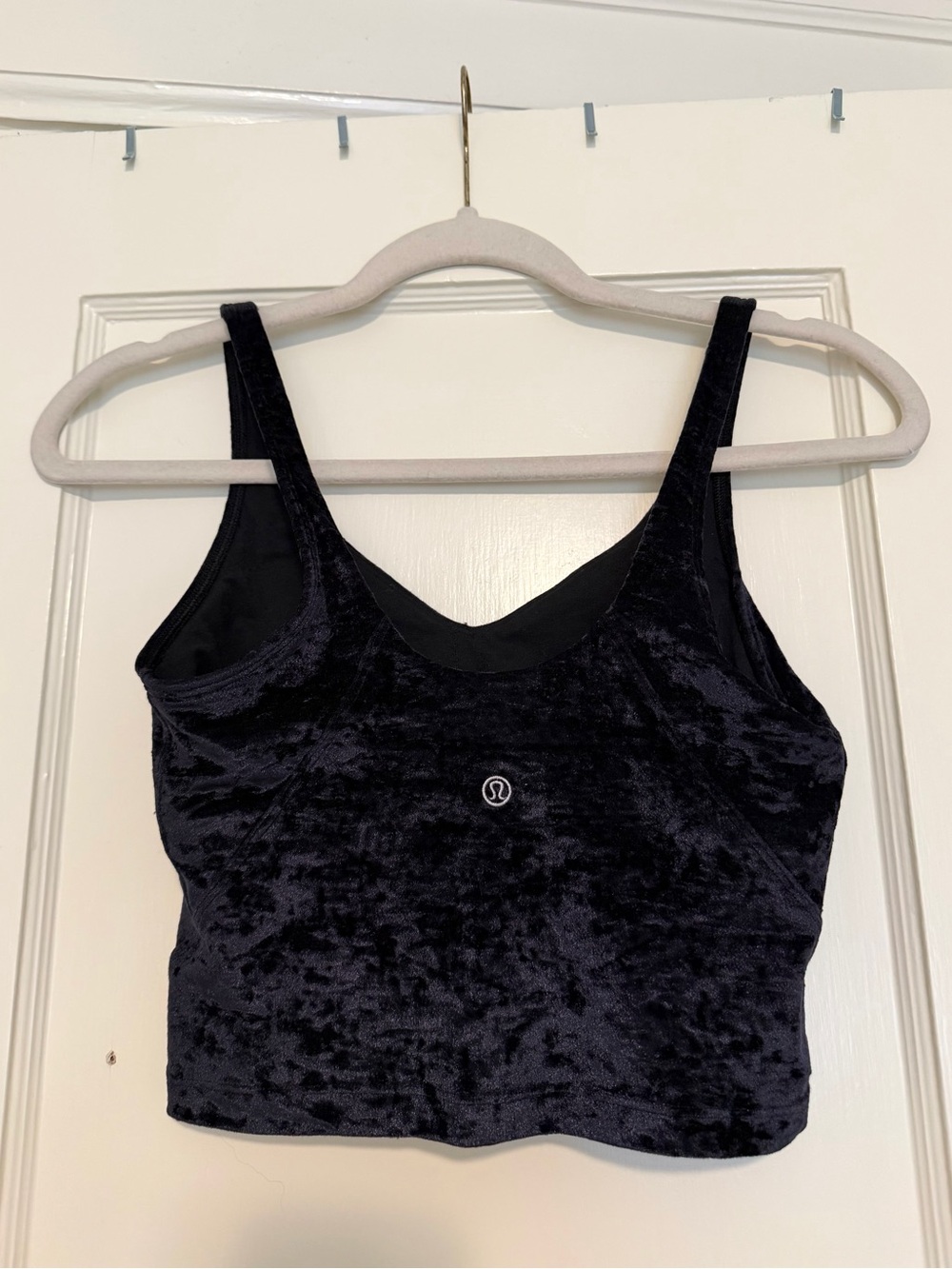 Lululemon Black Crushed Velvet Align Tank